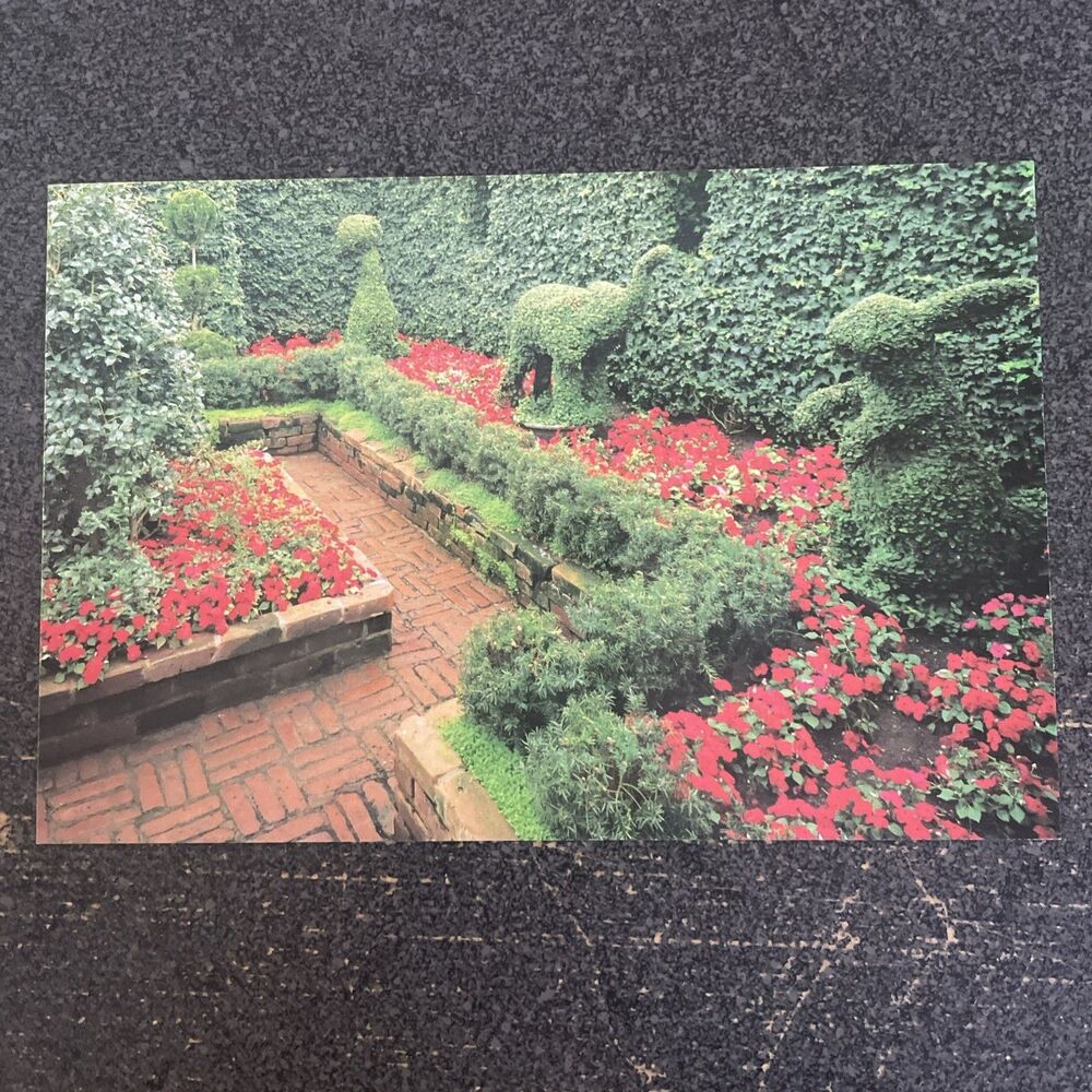 Postcard New Jersey Somerville Duke Gardens English Topiary Garden Unused